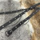 HiiFeuer Medieval DIY Faux Leather Metal Chain Belt, Vintage Adjustable Thin Belt For Women, Retro Skinny Belt For Dresses