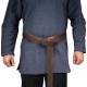 HiiFeuer Medieval Embossed PU Leather O-Ring Belt, Retro Renaissance Knight Belt