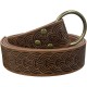 HiiFeuer Medieval Embossed PU Leather O-Ring Belt, Retro Renaissance Knight Belt