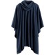 HiiFeuer Medieval Corduroy Hooded Cloak with Adjustable Brooch, Fantasy Poncho Renaissance Costume Cape Ren Faire Cosplay
