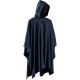 HiiFeuer Medieval Corduroy Hooded Cloak with Adjustable Brooch, Fantasy Poncho Renaissance Costume Cape Ren Faire Cosplay