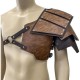 HiiFeuer Viking Faux Leather Single Pauldron Shoulder Armor, Retro Medieval Knight Shoulder Armor for LARPCosplay