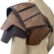 HiiFeuer Viking Faux Leather Single Pauldron Shoulder Armor, Retro Medieval Knight Shoulder Armor for LARPCosplay