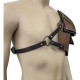 HiiFeuer Viking Faux Leather Single Pauldron Shoulder Armor, Retro Medieval Knight Shoulder Armor for LARPCosplay
