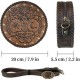 HiiFeuer Viking Embossed Crossbody Bag, Nordic Faux Leather Belt Bag Satchel Bag, Medieval Portable Cosplay Shoulder Bag (Brown B) HiiFeuer Viking Embossed Crossbody Bag, Nordic Faux Leather Belt Bag Satchel Bag, Medieval Portable Cosplay Shoulder Bag (Brown B)