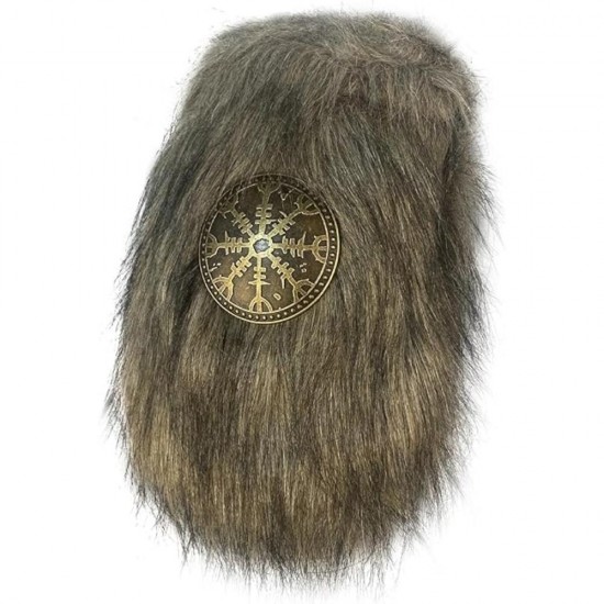 HiiFeuer Viking Faux Fur Belt Bag Nordic Badge Belt Pouch Fuzzy Portable Drawstring Purse Medieval Cosplay Side Pack Dice Bag (Brown A) HiiFeuer Viking Faux Fur Belt Bag Nordic Badge Belt Pouch Fuzzy Portable Drawstring Purse Medieval Cosplay Side Pack Dice Bag (Brown A)
