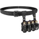 HiiFeuer Medieval Embossed Alchemy Faux Leather Buckle Belt with 4 Cork Vials, Fantasy Wizard Potion Bottles Belt (Black B) HiiFeuer Medieval Embossed Alchemy Faux Leather Buckle Belt with 4 Cork Vials, Fantasy Wizard Potion Bottles Belt (Black B)