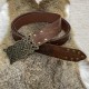 HiiFeuer Viking Embossed Buckle Belt, Nordic Faux Leather Knight Belt, Retro Medieval Warrior Belt for LARP Cosplay Halloween
