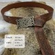 HiiFeuer Viking Embossed Buckle Belt, Nordic Faux Leather Knight Belt, Retro Medieval Warrior Belt for LARP Cosplay Halloween
