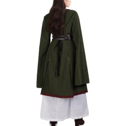 HiiFeuer 4 Pcs Renaissance Costume Women Embroidery Dress, Medieval Belt Skirt Hike Witch Dress Cosplay for Ren Faire
