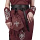 HiiFeuer 5PCs Women Renaissance Suede Sleeveless Elf Costume, Medieval Hooded Gown with Bracers Drawstring Bag Fantasy Belt HiiFeuer 5PCs Women Renaissance Suede Sleeveless Elf Costume, Medieval Hooded Gown with Bracers Drawstring Bag Fantasy Belt