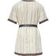HiiFeuer Medieval Stripe Loose Tunic Top, with Vintage Belt and Bag, Renaissance Knight Lace Up Shirt, Viking Pirate Costume HiiFeuer Medieval Stripe Loose Tunic Top, with Vintage Belt and Bag, Renaissance Knight Lace Up Shirt, Viking Pirate Costume