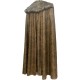 HiiFeuer Medieval Barbarian Cloak with Artificial Fur Shawl, Wrap Collar Viking Warrior Cape, Renaissance Role Play Costume