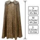 HiiFeuer Medieval Barbarian Cloak with Artificial Fur Shawl, Wrap Collar Viking Warrior Cape, Renaissance Role Play Costume