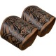 HiiFeuer 2 PCS Viking Embossed Faux Leather Cuff Bracelet, Norse Retro Wristband, Nordic Mjolnir Vegvisir Pattern Cuff Bangle Bracelet HiiFeuer 2 PCS Viking Embossed Faux Leather Cuff Bracelet, Norse Retro Wristband, Nordic Mjolnir Vegvisir Pattern Cuff Bangle Bracelet