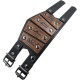 HiiFeuer Viking Runes Faux Leather Cuff Bracelet, Norse Retro Wristband, Nordic Buckle Fastening Cuff Bangle Bracelet
