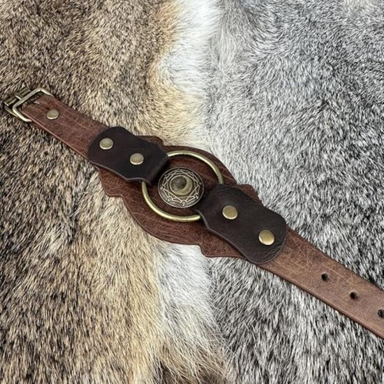 HiiFeuer Viking Runes Faux Leather Cuff Bracelet, Norse Retro Wristband, Nordic Buckle Fastening Cuff Bangle Bracelet HiiFeuer Viking Runes Faux Leather Cuff Bracelet, Norse Retro Wristband, Nordic Buckle Fastening Cuff Bangle Bracelet
