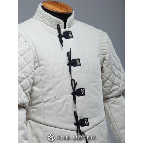 Gambeson Quilted & Padded Armor Medieval Costumes Renaissance Knight LARP Dress Historical Clothing