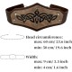 HiiFeuer Medieval Embossed Faux Leather Headpiece, Retro Renaissance Adjustable Headband, Cosplay Costume Accessories