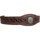 HiiFeuer Medieval Embossed Faux Leather Headpiece, Retro Renaissance Adjustable Headband, Cosplay Costume Accessories
