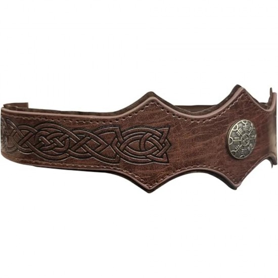 HiiFeuer Medieval Embossed Faux Leather Headpiece, Retro Renaissance Adjustable Headband, Cosplay Costume Accessories HiiFeuer Medieval Embossed Faux Leather Headpiece, Retro Renaissance Adjustable Headband, Cosplay Costume Accessories
