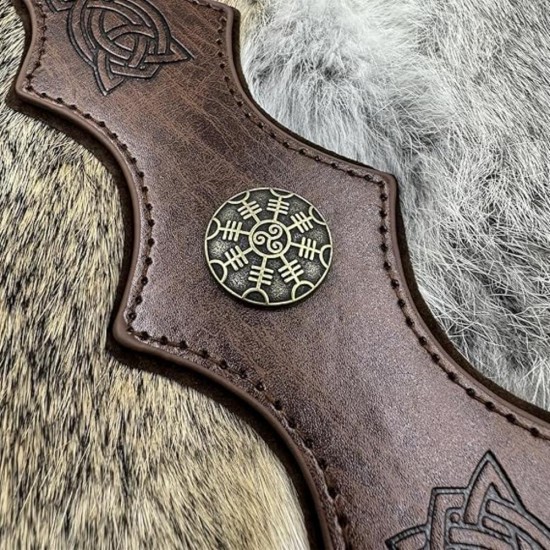 HiiFeuer Medieval Embossed Faux Leather Headpiece, Retro Renaissance Adjustable Headband, Cosplay Costume Accessories HiiFeuer Medieval Embossed Faux Leather Headpiece, Retro Renaissance Adjustable Headband, Cosplay Costume Accessories