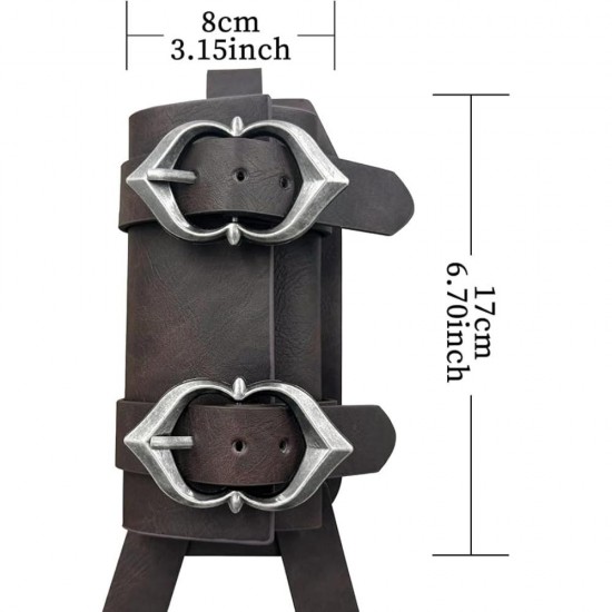 HiiFeuer Medieval Faux Leather Back Sword Frog, Vintage Adjustable Sword Holster, Middle Ages Back Sword Sheath Holster HiiFeuer Medieval Faux Leather Back Sword Frog, Vintage Adjustable Sword Holster, Middle Ages Back Sword Sheath Holster
