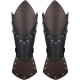 HiiFeuer Medieval Embossed Faux Leather Elf Arm Guards, Fantasy Cosplay Buckle Bracers, Knight Archer Gauntlets for LARP HiiFeuer Medieval Embossed Faux Leather Elf Arm Guards, Fantasy Cosplay Buckle Bracers, Knight Archer Gauntlets for LARP