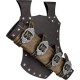 HiiFeuer Medieval Faux Leather Sword Frog, Vintage Middle Ages Sword Holster, Mercenary Knight Adjustable Dagger Holster