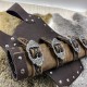 HiiFeuer Medieval Faux Leather Sword Frog, Vintage Middle Ages Sword Holster, Mercenary Knight Adjustable Dagger Holster
