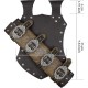 HiiFeuer Medieval Faux Leather Sword Frog, Vintage Middle Ages Sword Holster, Mercenary Knight Adjustable Dagger Holster