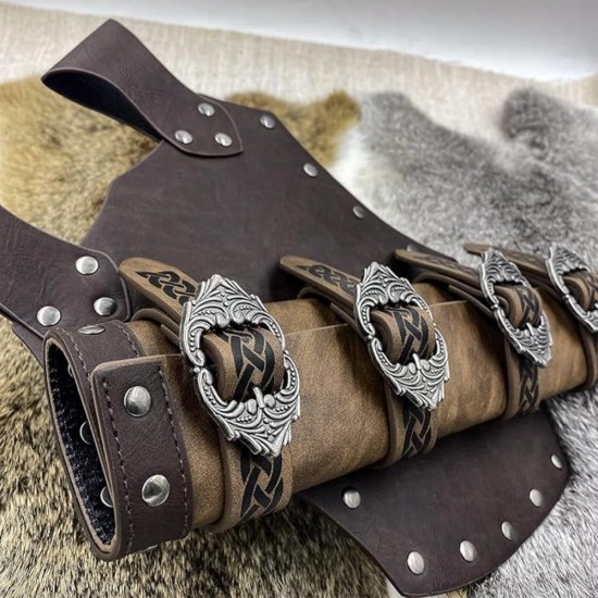 HiiFeuer Medieval Faux Leather Double Back Sword Frog, Mercenary Adjustable Sword Holster, Middle Ages Back Sword Holster HiiFeuer Medieval Faux Leather Double Back Sword Frog, Mercenary Adjustable Sword Holster, Middle Ages Back Sword Holster